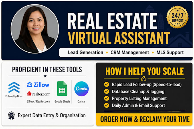 be your real estate VA for lead gen and CRM