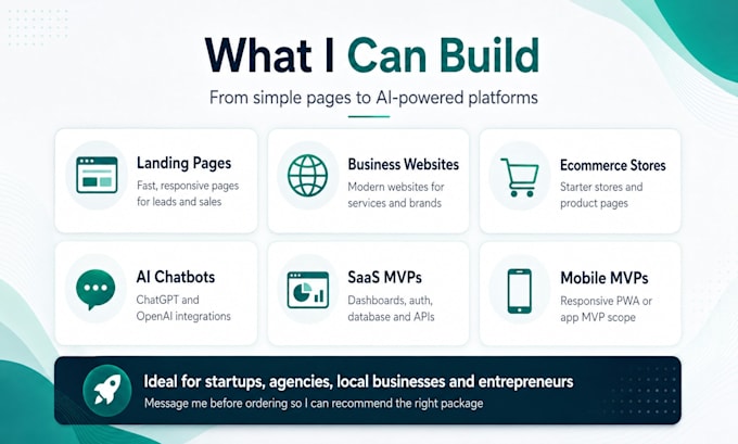 build ai website ai chatbot saas web app or full stack website