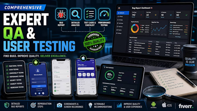 test and review your website, mobile apps, product, QA and android user test