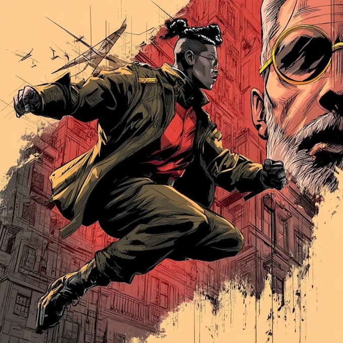 comic book illustration with comic book illustrator