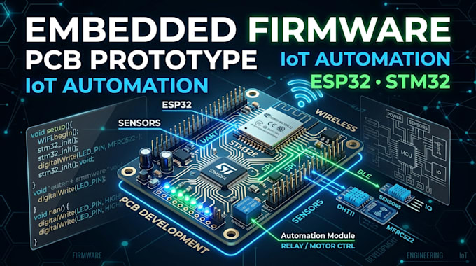 develop embedded firmware and pcb prototypes for iot systems automation