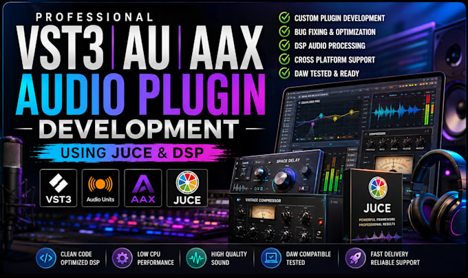 develop fix install custom vst3 audio plugin au aax using juce dsp vst plugin