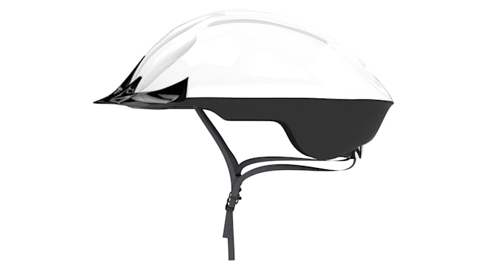 create realistic 3d cycling helmet and mask animation