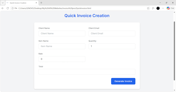 build ai invoice and quotation app