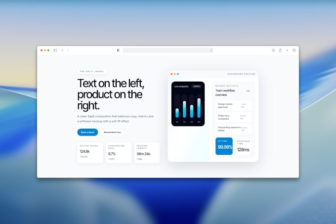develop your landing page in nextjs