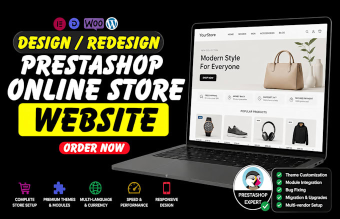 develop create build resposive professional prestashop store for you
