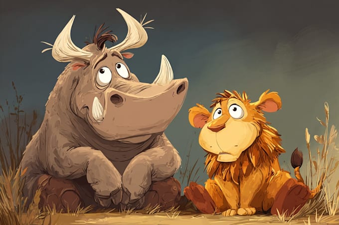 draw a cute animal cartoon