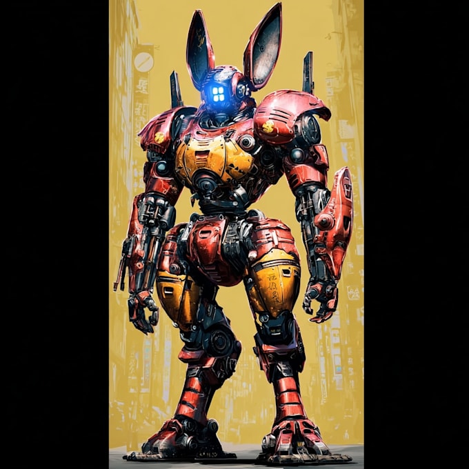 create custom mecha robot art