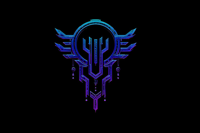 design futuristic cyberpunk logo or typography