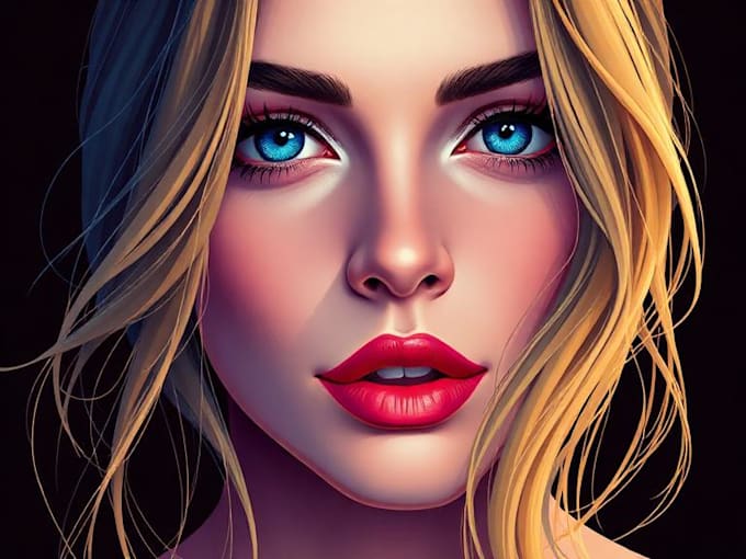 create realistic digital portrait illustration