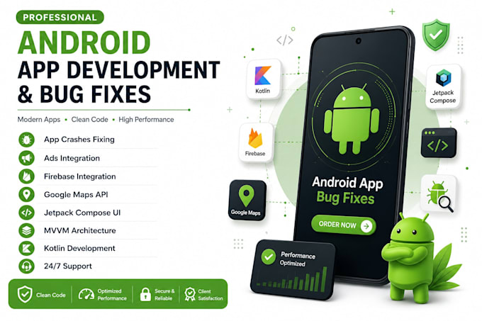 jetpack compose android app development and bug fixing