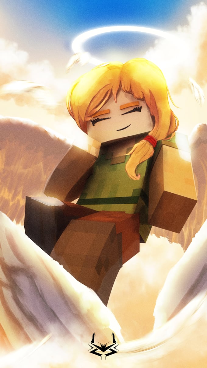 create a stylized minecraft art