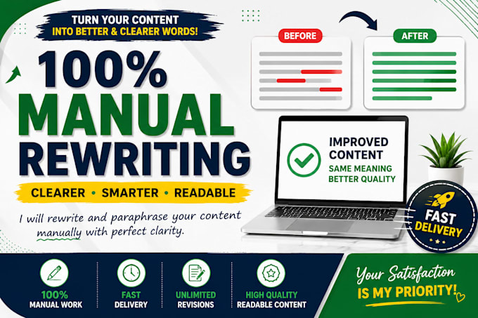 rewrite and paraphrase your content manually