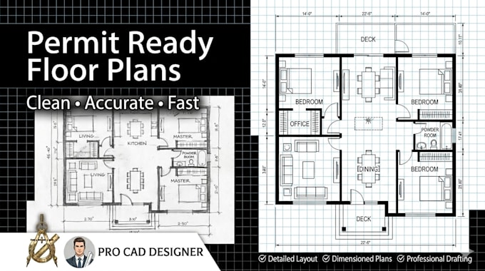 adu floor plan design for permit submittal