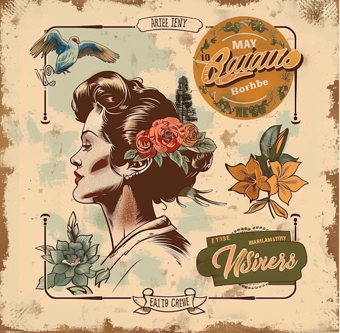 create unique vintage illustrations