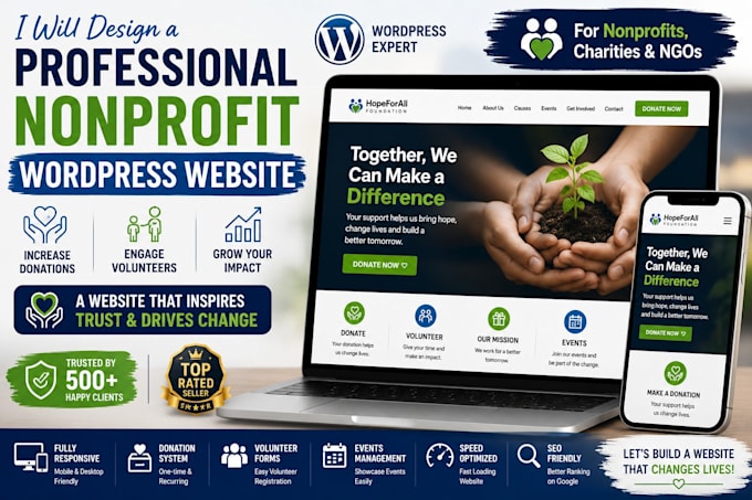 design a nonprofit wordpress website that boosts donations