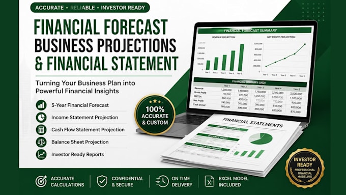 create financial model, projections, forecast and financial statements