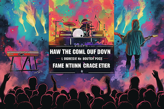 draw an event concert poster flyer illustration