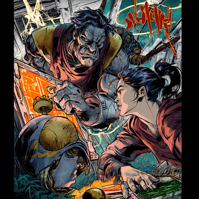 create manga comic pages and graphic novel artwork