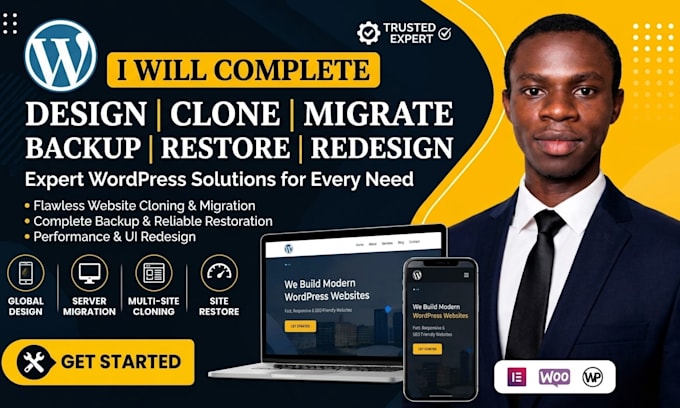 design fix clone backup restore migrate wordpress website design redesign