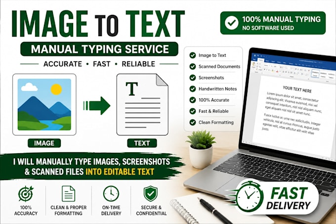 manually type scanned images into editable word