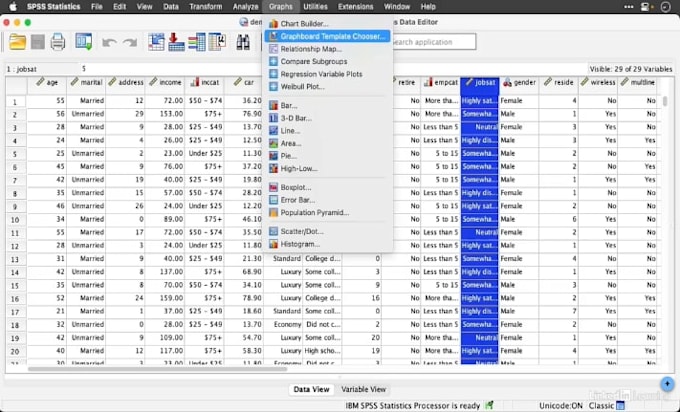 do statistical data analysis using r, spss and python