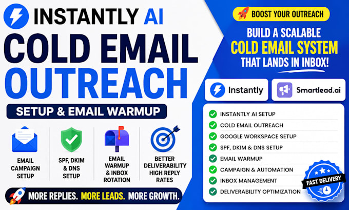 setup instantly ai cold email outreach and deliverability