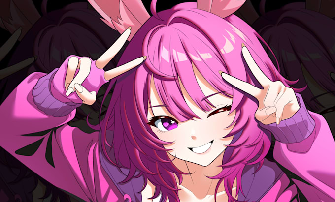 draw anime art and illustration for profile picture or pfp vtuber oc fanart
