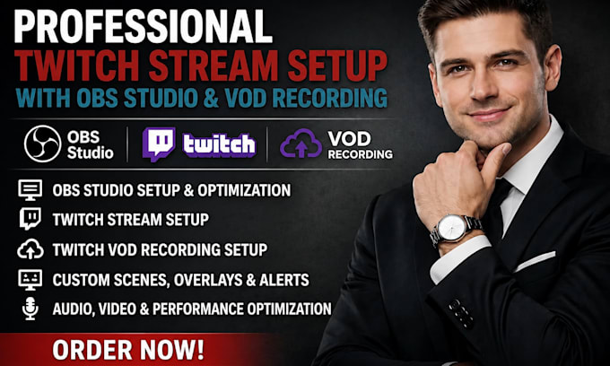 setup obs studio for twitch streaming and vod recording