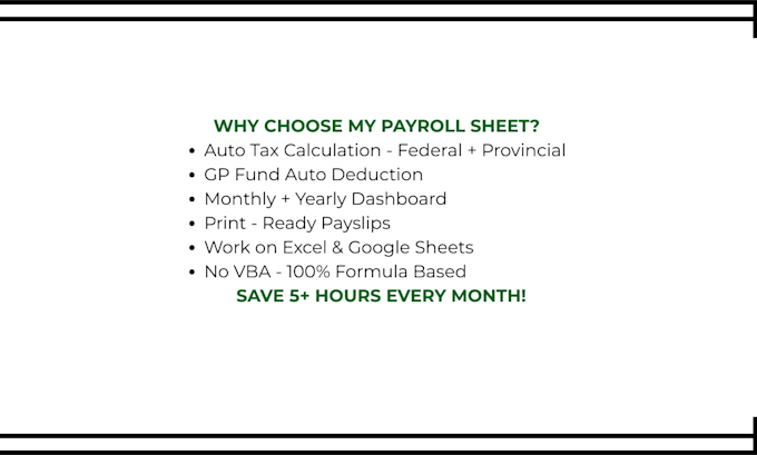 create automated payroll sheets with tax in excel