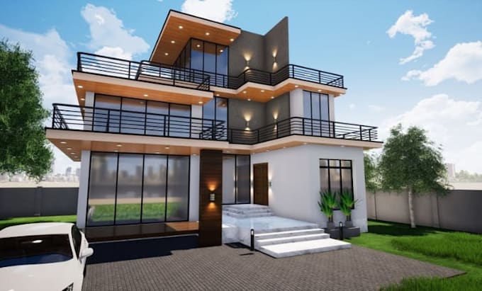 create photorealistic twinmotion render for architectural project