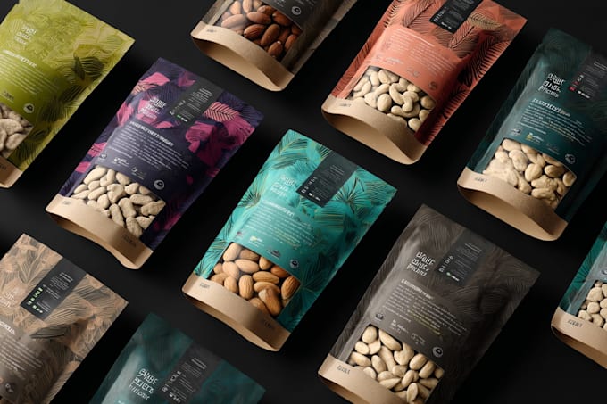 design creative box, pouch and label packaging design