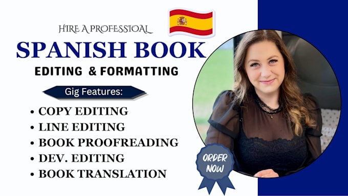 do book editing, line editing, proofread and format your spanish book