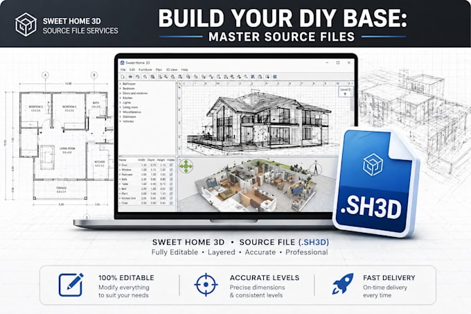 build a master sweet home 3d file for your DIY project