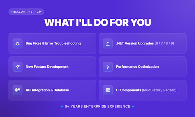 fix, build and update your blazor web app and dot net api