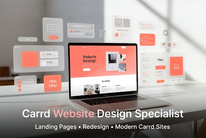 design carrd website, carrd landing page design and carrd website redesign