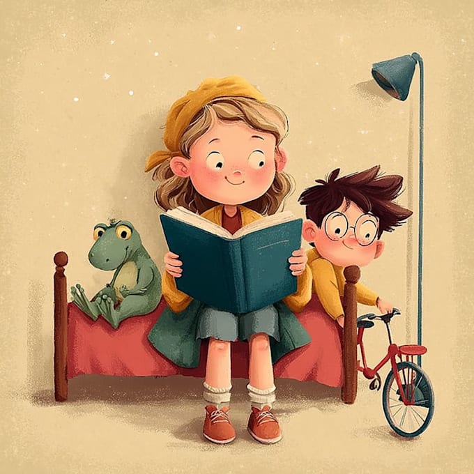 do children book illustrations and children book cover