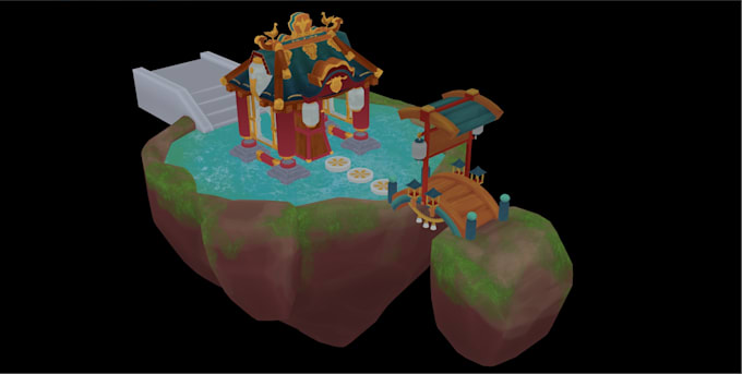 model and texture stylized props