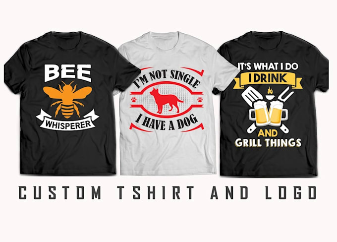 unique custom t shirt logo design and edit for you