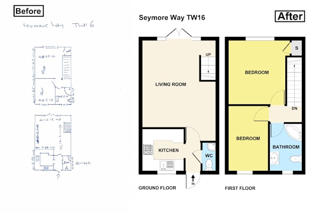 create UK 2d and 3d floor plans and architectural drawings
