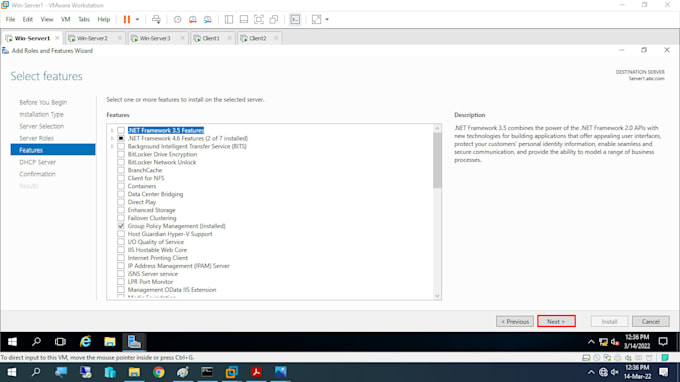 configure windows server active directory dhcp dns and users