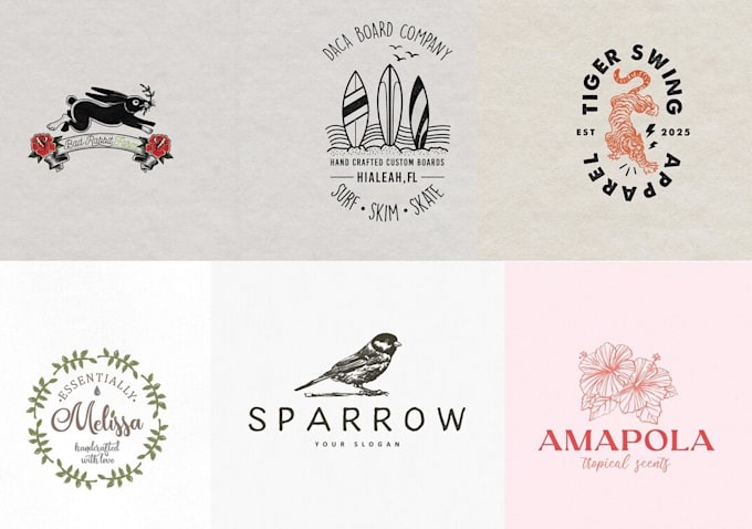 design modern botanical boho logo design