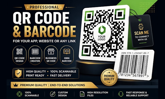 create a professional barcode qr code for your app, website or any link