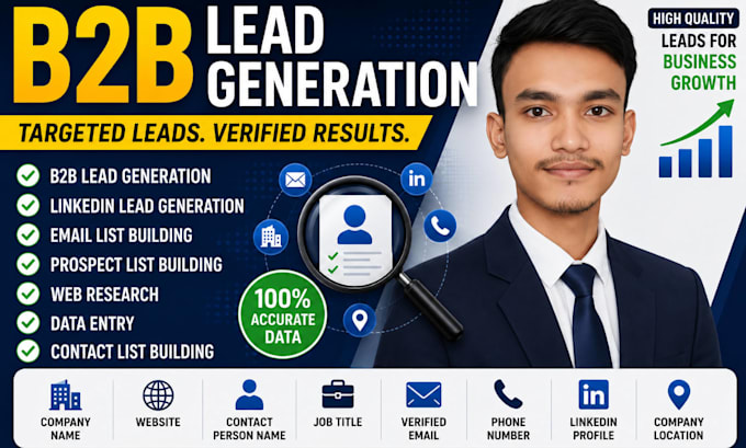 provide targeted b2b leads linkedin leads and data entry services