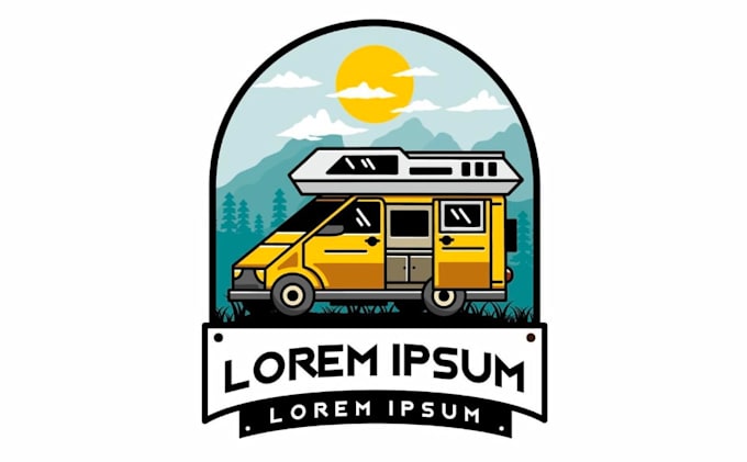 make high quality and beautiful camper logo design