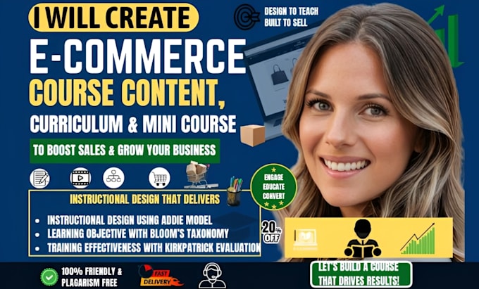 create ecommerce course content curriculum and mini course to boost sales