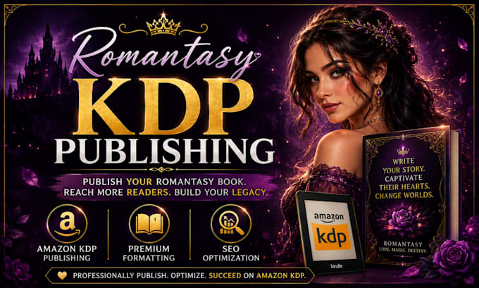 publish format and optimize your romantasy book for amazon KDP