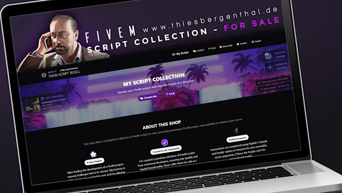 build a custom fivem server website