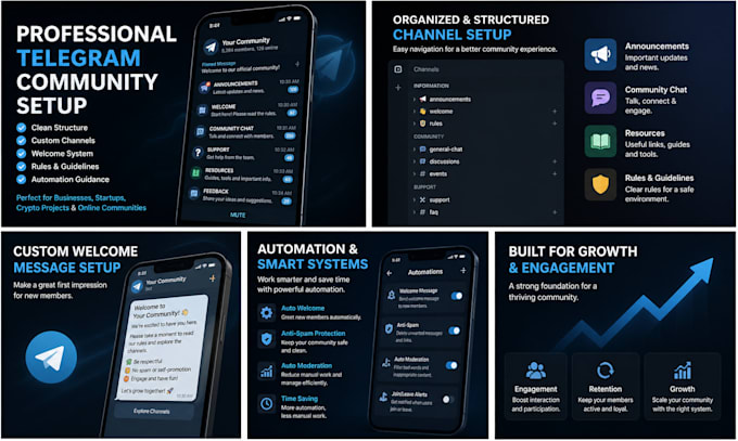 build and automate a professional telegram community