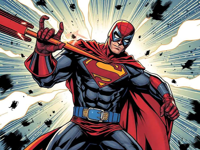 draw comic book character art, comic cover, concept superhero art illustration